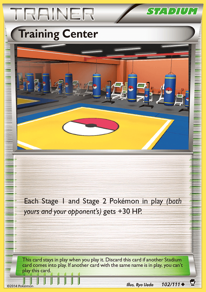 Training Center Crosshatch Holo Pokemon League 