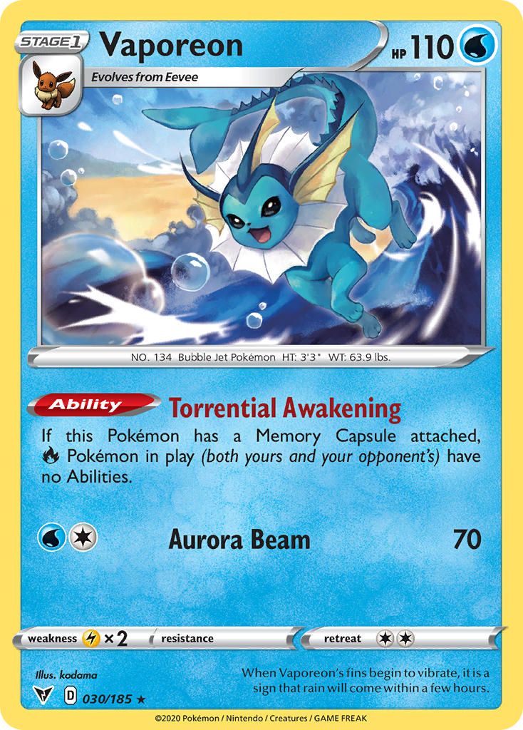 Vaporeon 2021 Collector Chest Holo