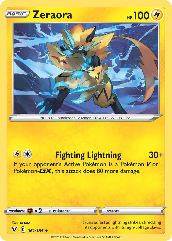 Zeraora 2022 Sword &amp; Shield Knock Out Collection Holo